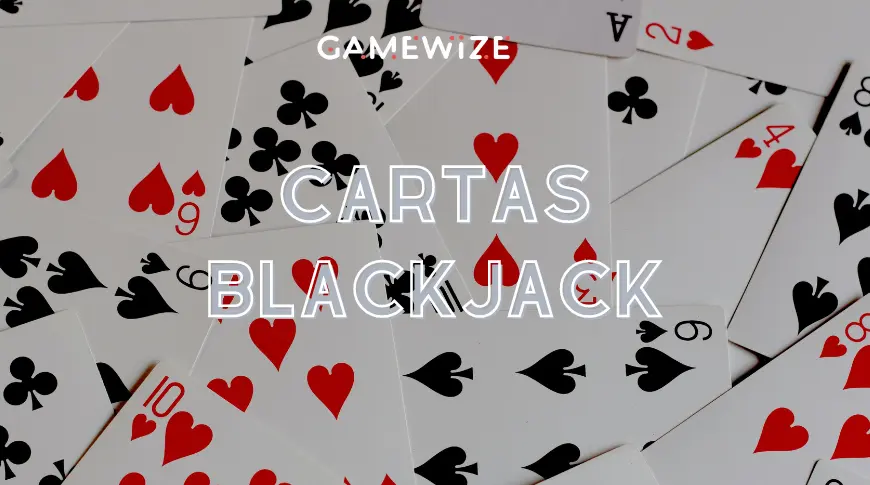 Um monte de cartas com o texto cartas blackjack - Blackjack Cassino Online